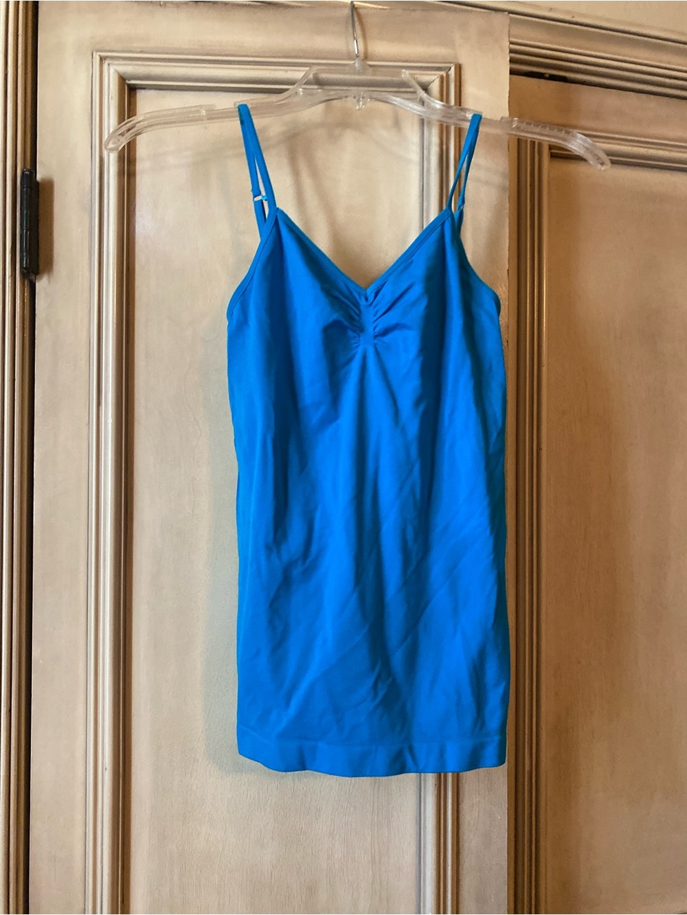No Boundaries Women's Blue Solid Stretch Spaghetti Strap Camisole, S